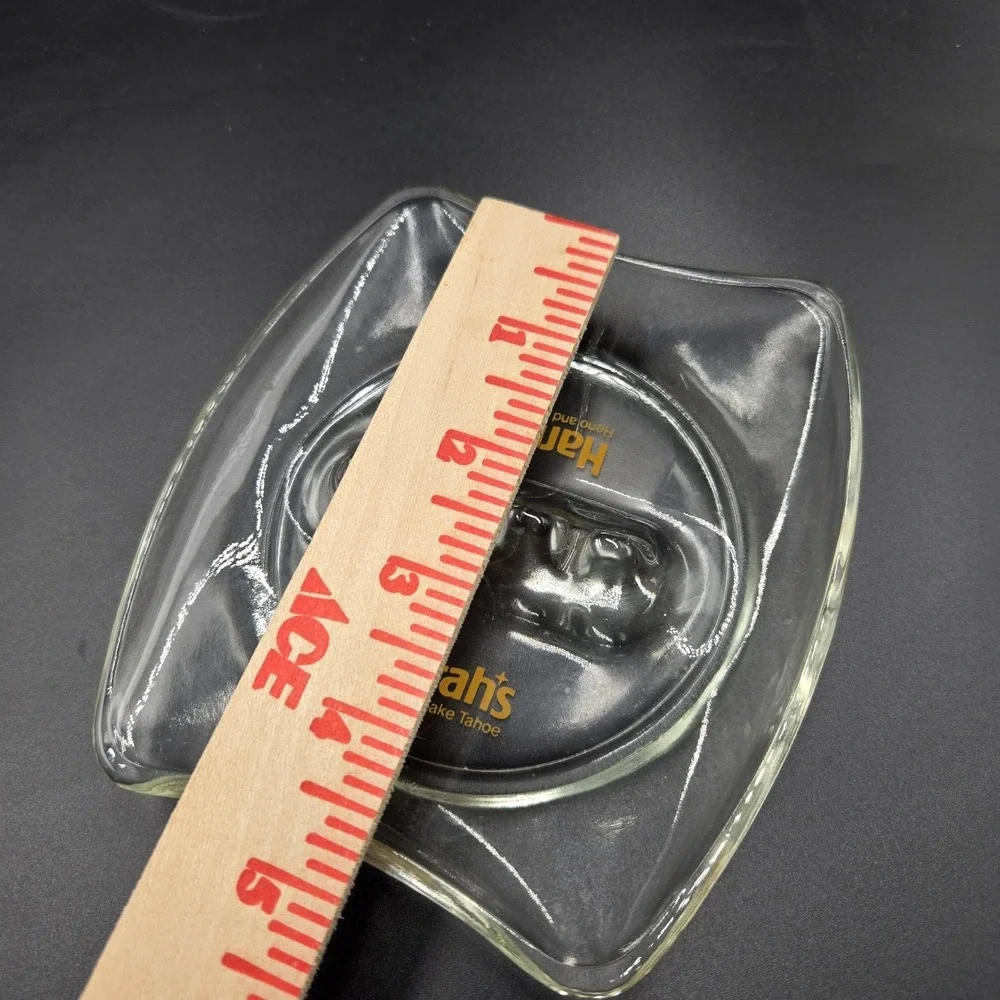 Vintage Harrahs Casino‎ Reno Lake Tahoe NV Advertising Clear Ashtray 5